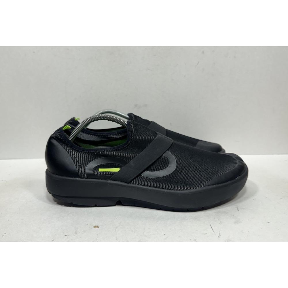OOFOS OOmg Fibre Low Mens Size 11.5 Black Slip On Recovery Comfort Casual Shoes
